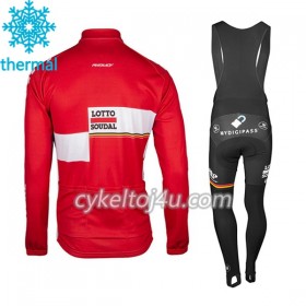 Cykeltrøje Langærmet + Bib Cykelbukser 2017 Lotto Soudal N001 Vinter Thermal Fleece